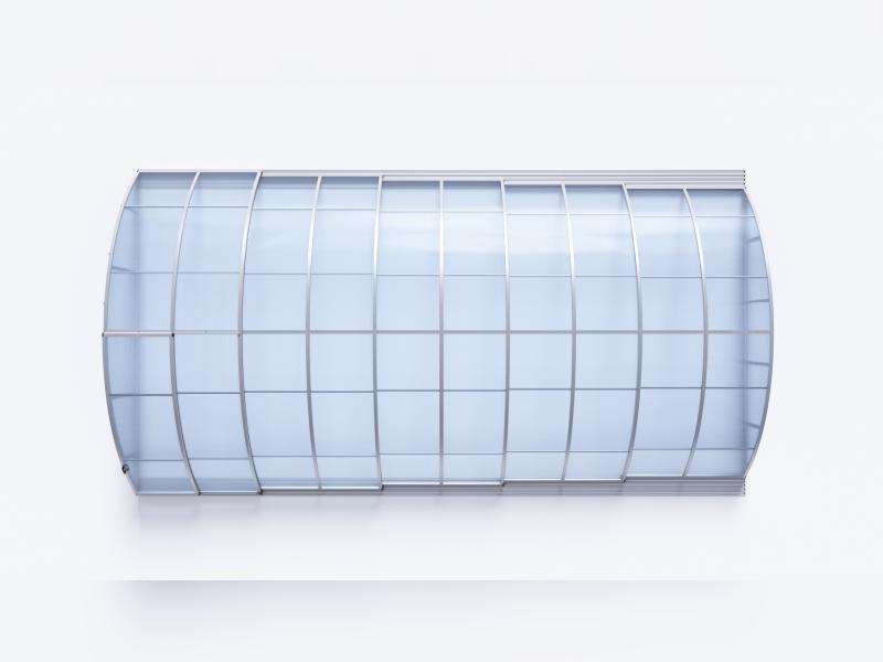 Albixon Pool-Überdachung KLASIK C, Silber