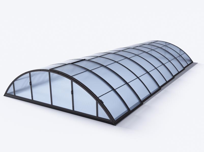 Albixon Pool-Überdachung KLASIK D, Anthrazit