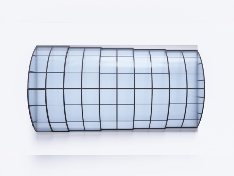 Albixon Pool-Überdachung KLASIK D, Anthrazit