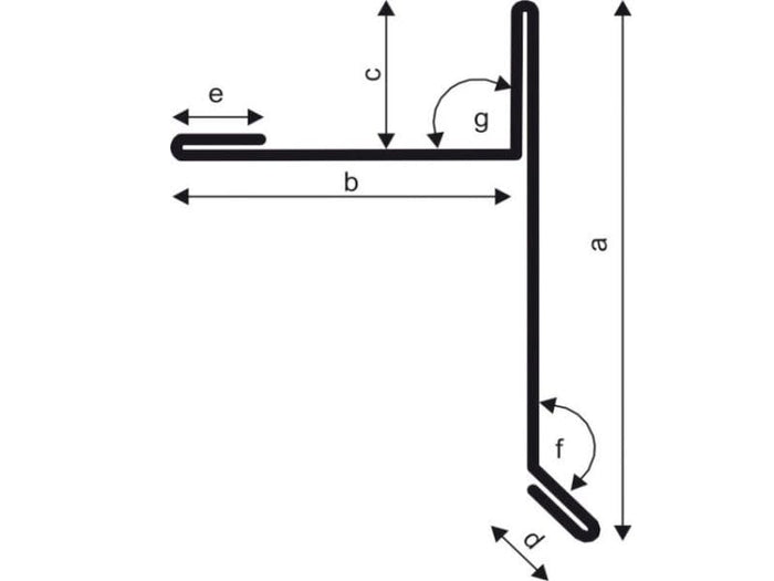 Aluminium Winkelprofil Typ 3a, 200 cm Ortblech mit Wasserpfalz anthrazit - 5 Stück