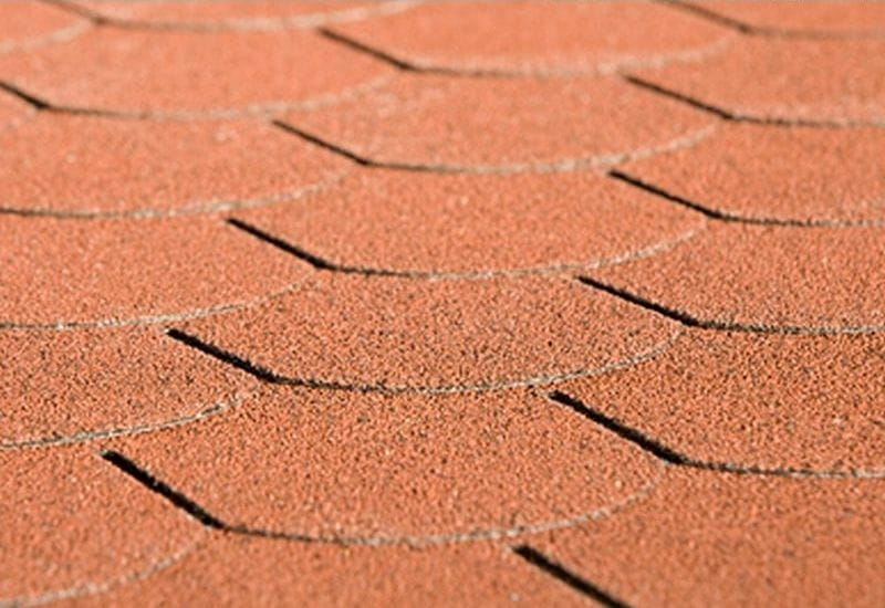 Bitumen-Dachschindeln Biberschwanz rot 6 Pakete