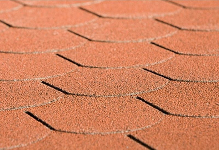 Bitumen-Dachschindeln Biberschwanz rot 11 Pakete