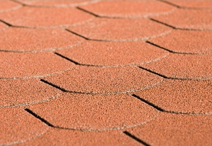 Bitumen-Dachschindeln Biberschwanz rot 14 Pakete