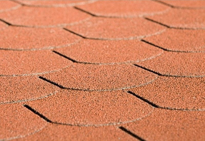 Bitumen-Dachschindeln Biberschwanz rot 13 Pakete