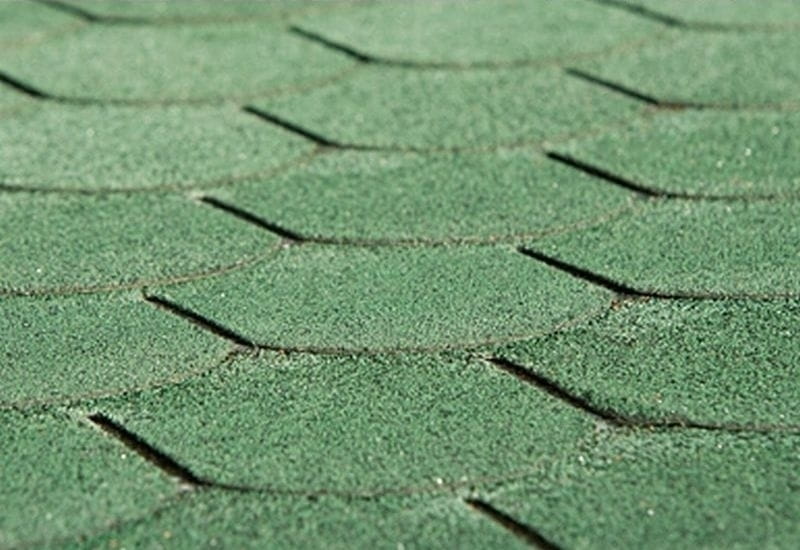 Bitumen-Dachschindeln Biberschwanz vintage grün 4 Pakete