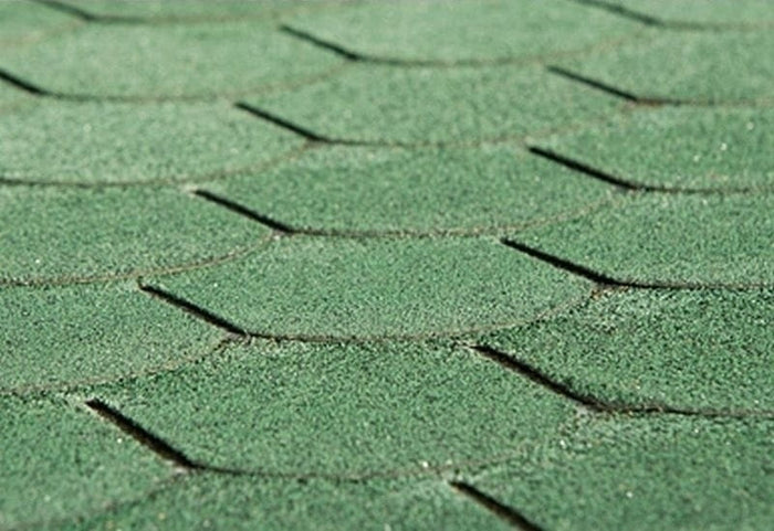 Bitumen-Dachschindeln Biberschwanz vintage grün 11 Pakete