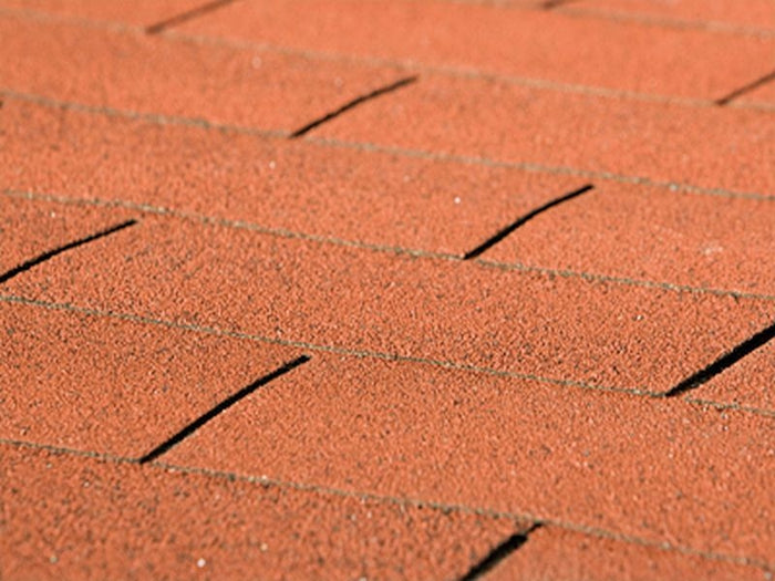 Bitumen-Dachschindeln Rechteck rot 2 Pakete