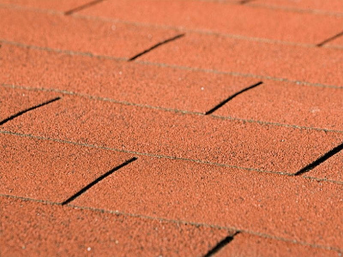 Bitumen-Dachschindeln Rechteck rot 4 Pakete