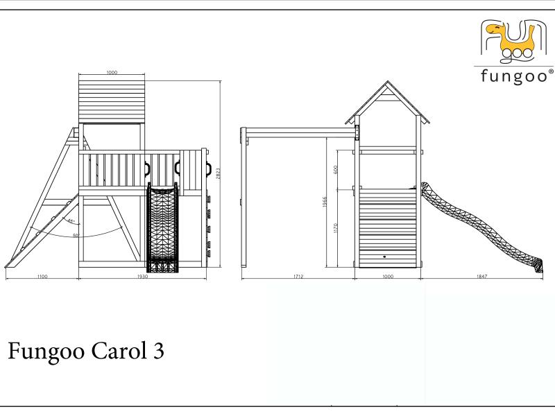 CAROL 3 NADELHOLZ in grau