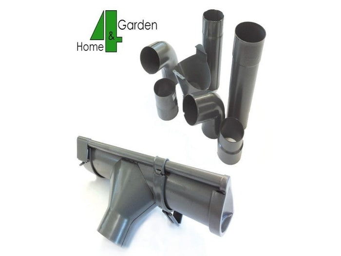 Dachrinnen Set RG 100 dunkelgrau 4 x 500 cm Walmdächer