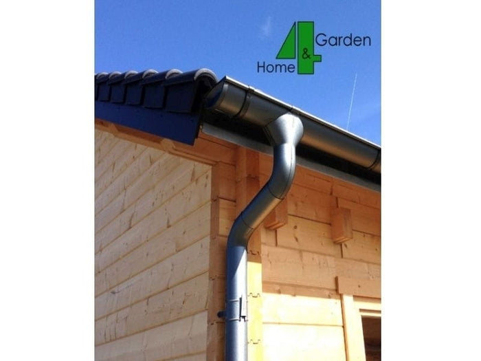 Dachrinnen Set RG 100 dunkelgrau 700 cm Pultdach