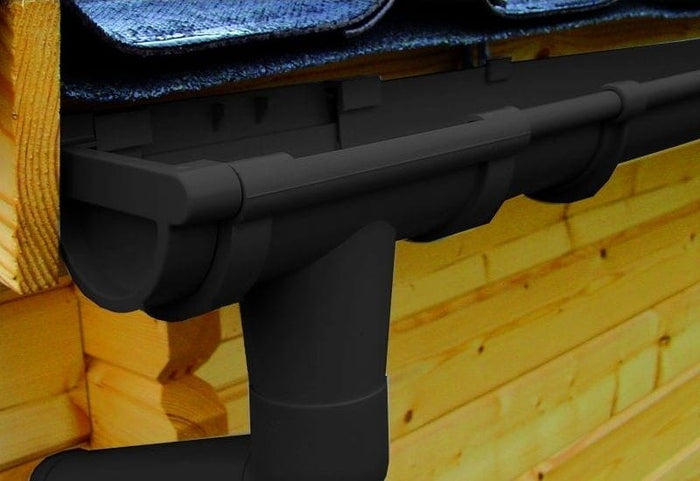 Dachrinnen Set RG 80 braun 6x250 cm 6-Eck-Kota