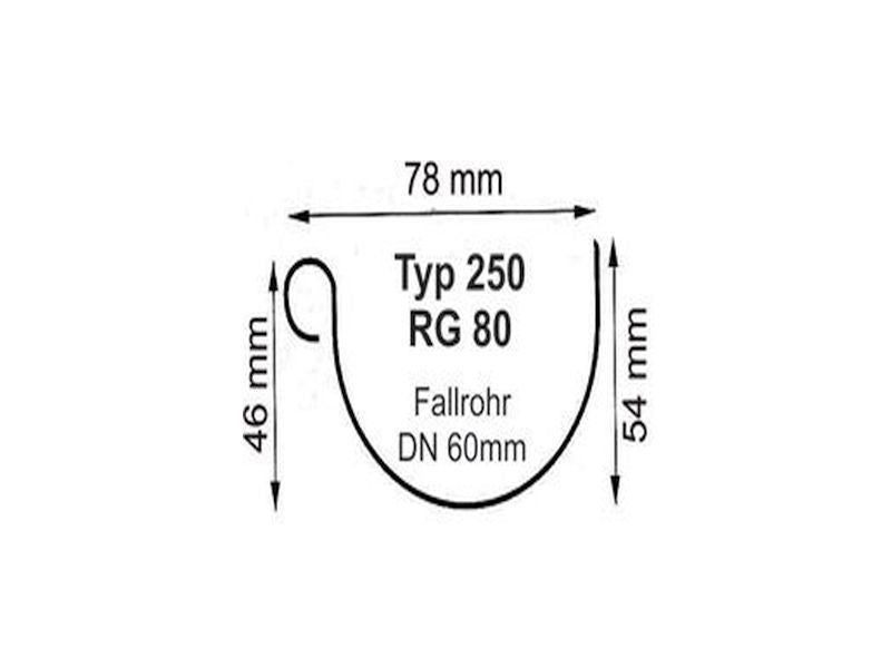 Dachrinnen Set RG 80 weiß 300cm Satteldachverlängerung