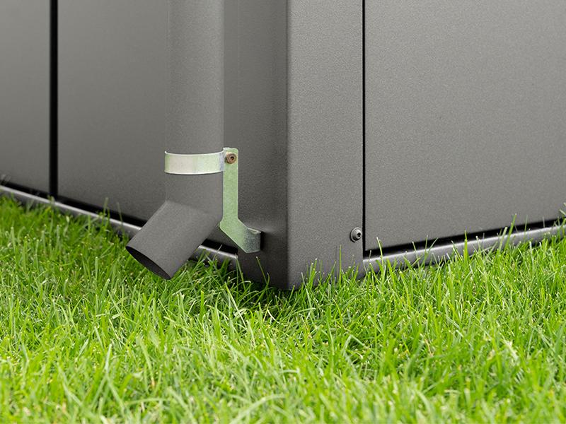 EcoStar Fallrohr,  Grau Aluminum