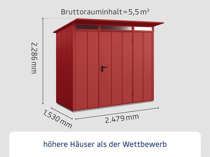 Ecostar Gerätehaus Elegant-P,Typ 1, Purpurrot, 1 flg