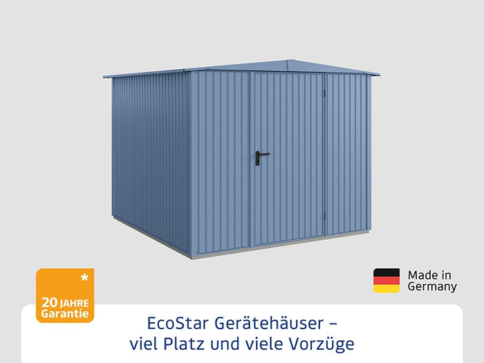 Ecostar Gerätehaus Trend-S,Typ 2, Taubenblau, 1 flg