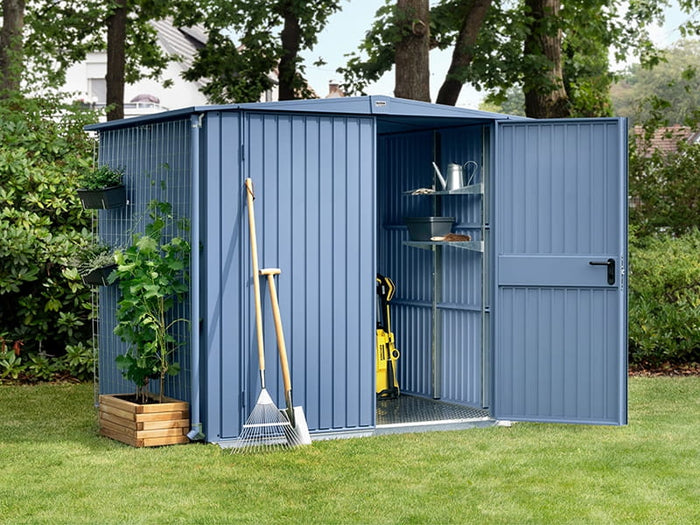 Ecostar Gerätehaus Trend-S,Typ 2, Taubenblau, 2 flg