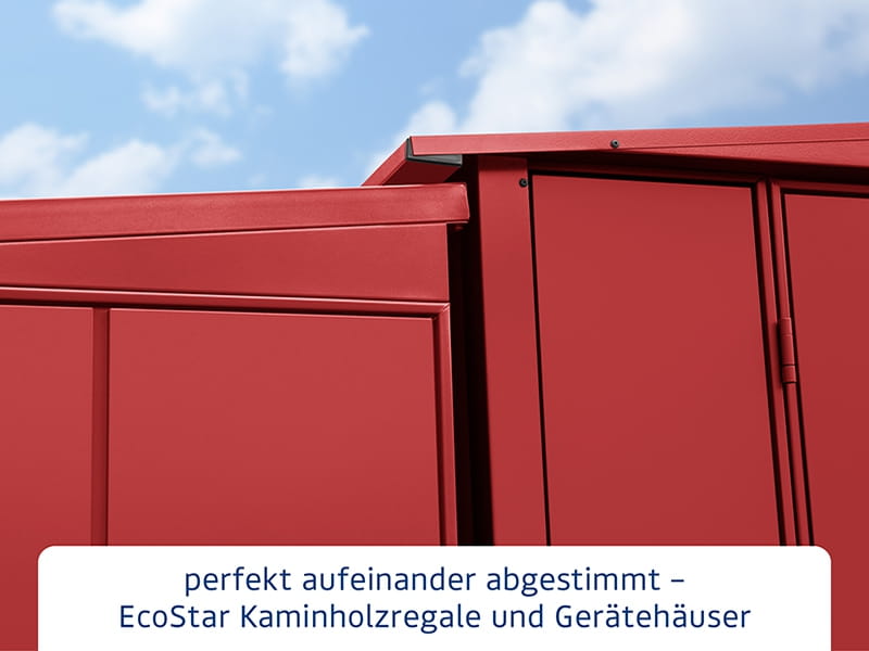 EcoStar Kaminholzregal ,ELEGANT-V,TYP2, Purpurrot