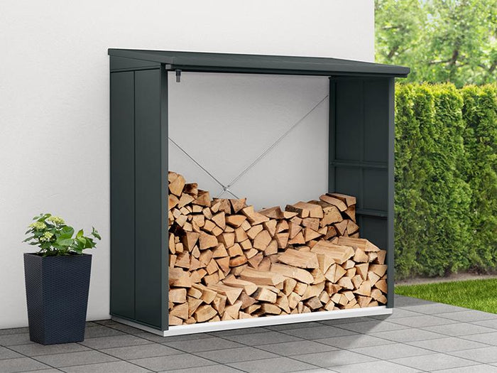 EcoStar Kaminholzregal ,ELEGANT-V,TYP2, Anthrazitgrau