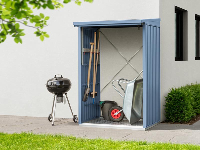 EcoStar Kaminholzregal ,TREND-V, TYP1, Taubenblau