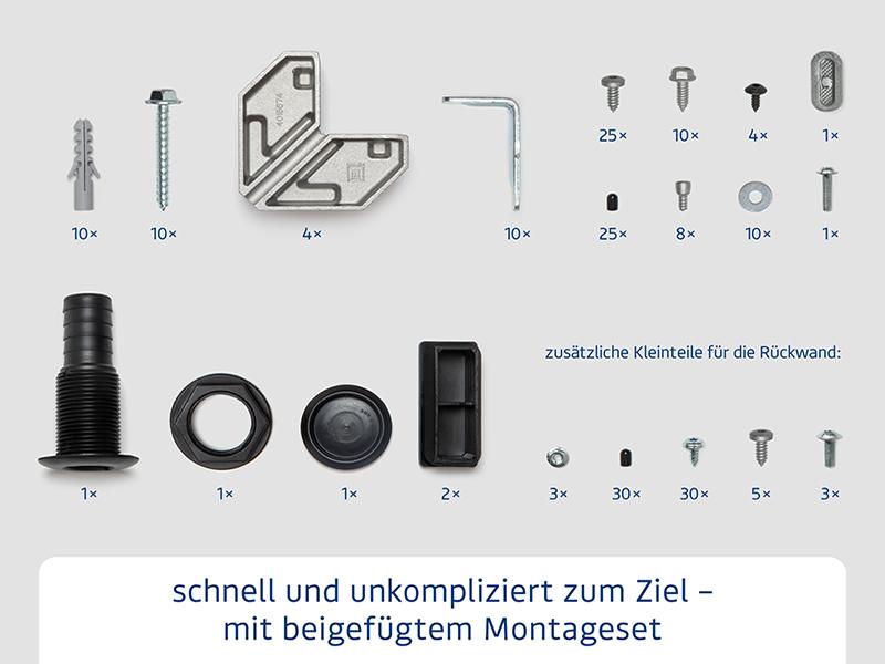 EcoStar Kaminholzregal ,TREND-V,TYP1, Grau Aluminum