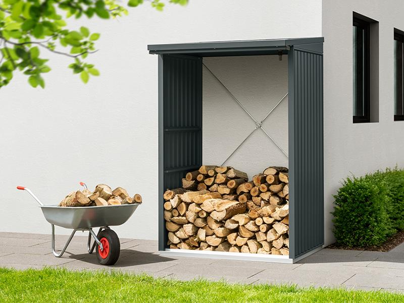 EcoStar Kaminholzregal ,TREND-V,TYP1, Anthrazitgrau