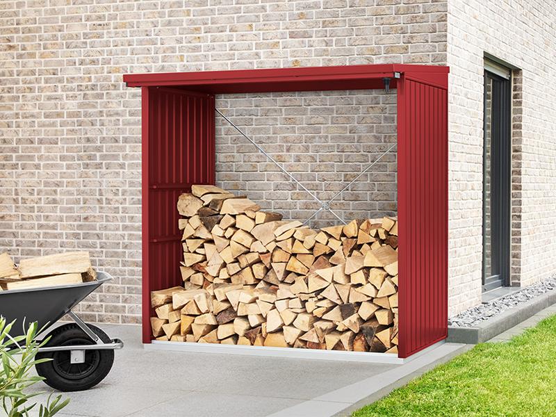 EcoStar Kaminholzregal ,TREND-V,TYP2, Purpurrot