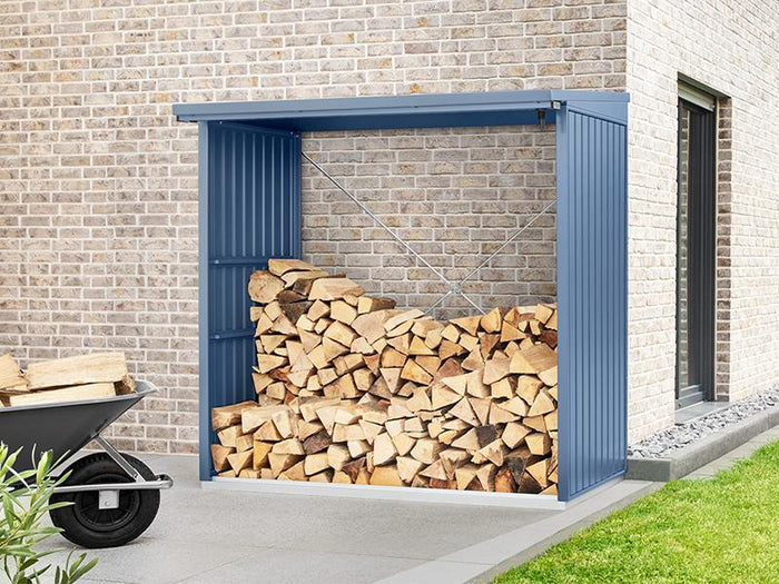 EcoStar Kaminholzregal ,TREND-V,TYP2, Taubenblau