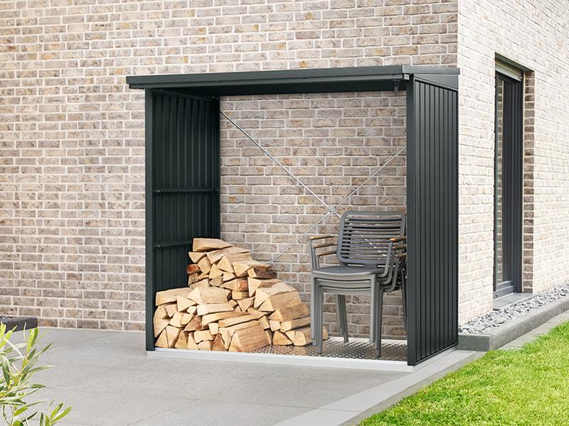 EcoStar Kaminholzregal ,TREND-V,TYP2, Anthrazitgrau