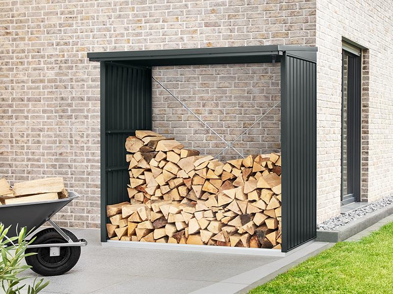 EcoStar Kaminholzregal ,TREND-V,TYP2, Anthrazitgrau