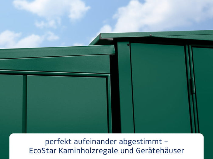 EcoStar Kaminholzregal, ELEGANT-V, TYP1, Moosgrün