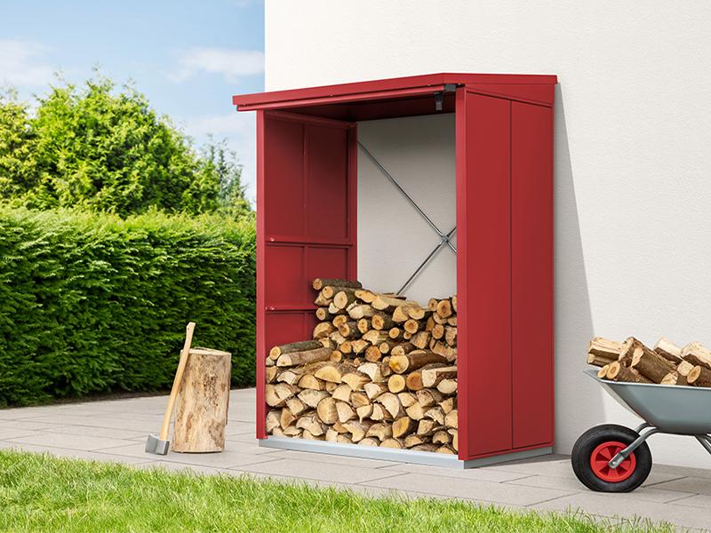 EcoStar Kaminholzregal, ELEGANT-V,TYP1, Purpurrot