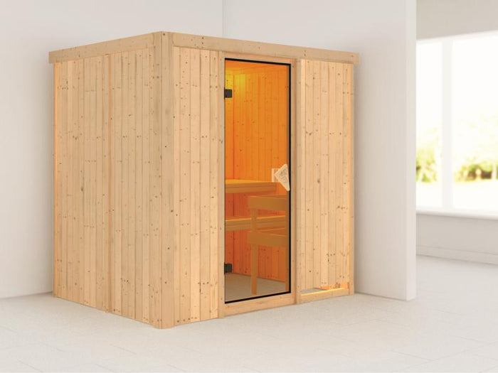 Fanja - Karibu Sauna Plug & Play ohne Ofen - ohne Dachkranz -