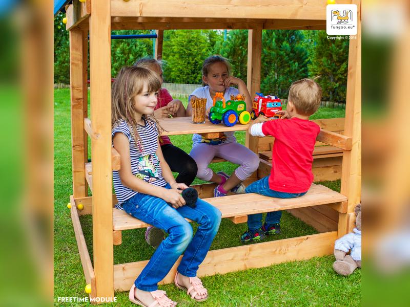 FREE TIME Module (Picknicktisch mit Sitzmöglichkeit) für MyHouse, Myside, MySpace / NADELHOLZ teak i