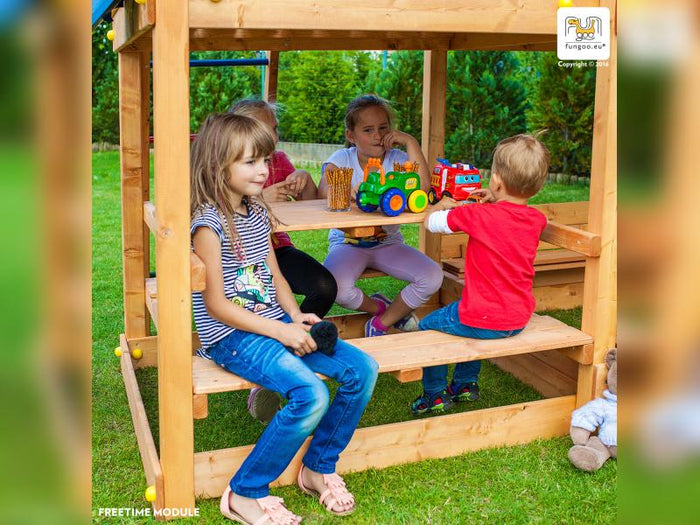 FREE TIME Module (Picknicktisch mit Sitzmöglichkeit) für MyHouse, Myside, MySpace / NADELHOLZ teak i