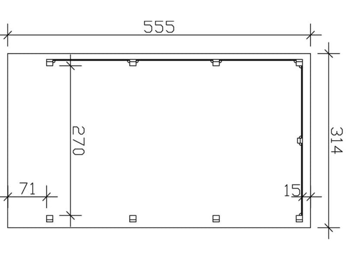 Friesland nussbaum Set 5 mit einem Einfahrtsbogen 314 x 555 cm