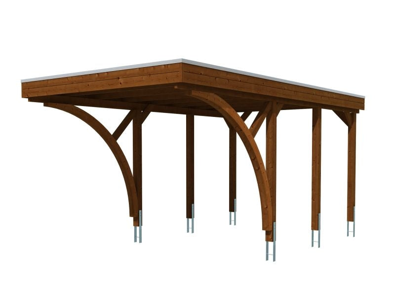 Friesland Set 6 in nussbaum mit zwei Einfahrtsbögen 314 x 555 cm