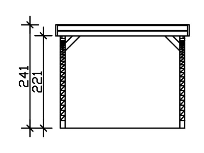 Friesland Set 6 in nussbaum mit zwei Einfahrtsbögen 314 x 555 cm