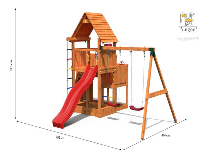 FUNGOO BIG LEADER MOVE RED / NADELHOLZ teak impr.