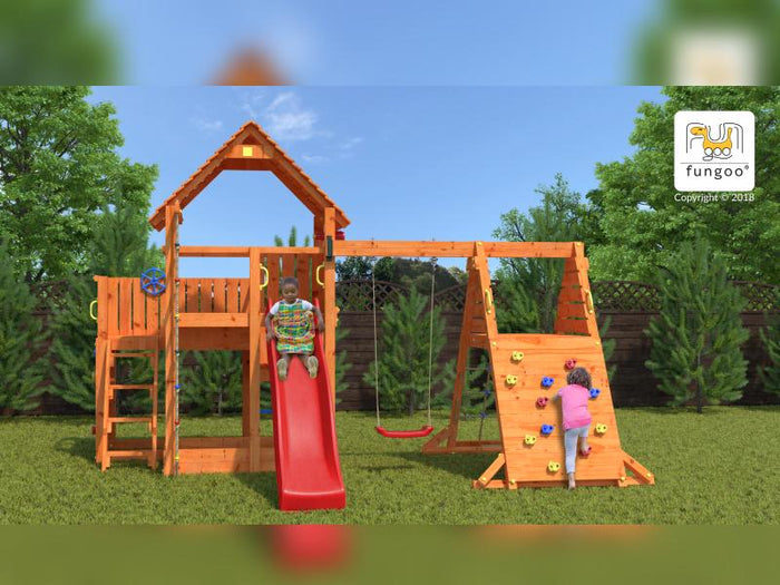 FUNGOO BIG LEADER SPIDER RED / NADELHOLZ teak impr.