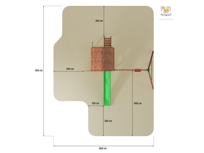 FUNGOO FORTRESS Move+ / NADELHOLZ teak impr.