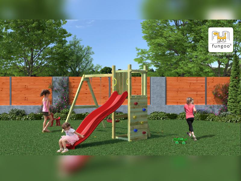 FUNGOO FUNNY 3 mit Doppelschaukel / NADELHOLZ KDI