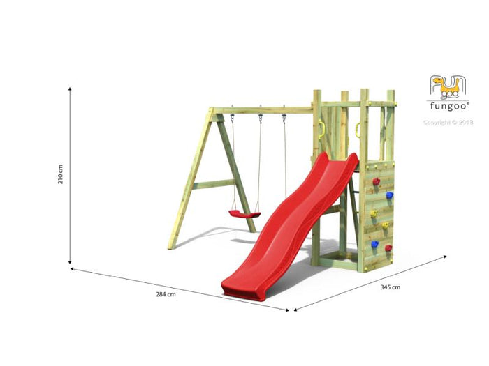 FUNGOO FUNNY 3 mit Doppelschaukel / NADELHOLZ KDI