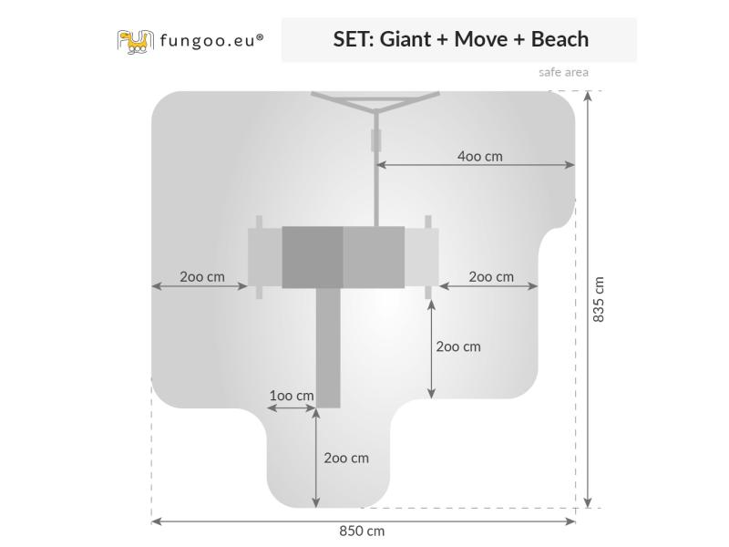 FUNGOO GIANT Move+ Beach / NADELHOLZ teak impr.