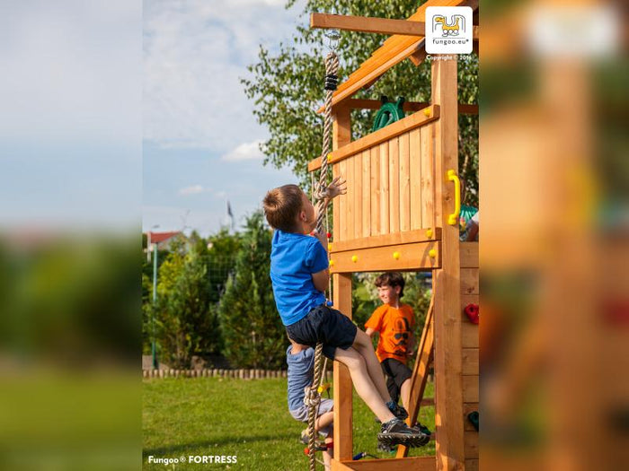FUNGOO MAXI SET FUN GYM (FORTRESS TIPTOP Rainbow Spider+) / NADELHOLZ teak impr.