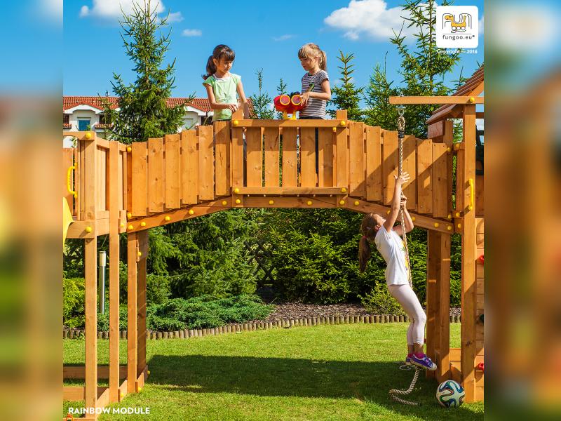FUNGOO MAXI SET SIZED PLAZA (My_SIDE FORTRESS Toybox Rainbow) / NADELHOLZ teak impr