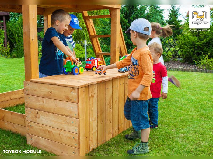 FUNGOO MODULE TOYBOX (große Spielzeugbox) / NADELHOLZ teak impr.