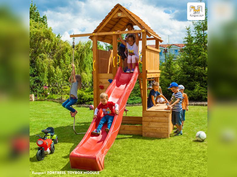 FUNGOO MODULE TOYBOX (große Spielzeugbox) / NADELHOLZ teak impr.