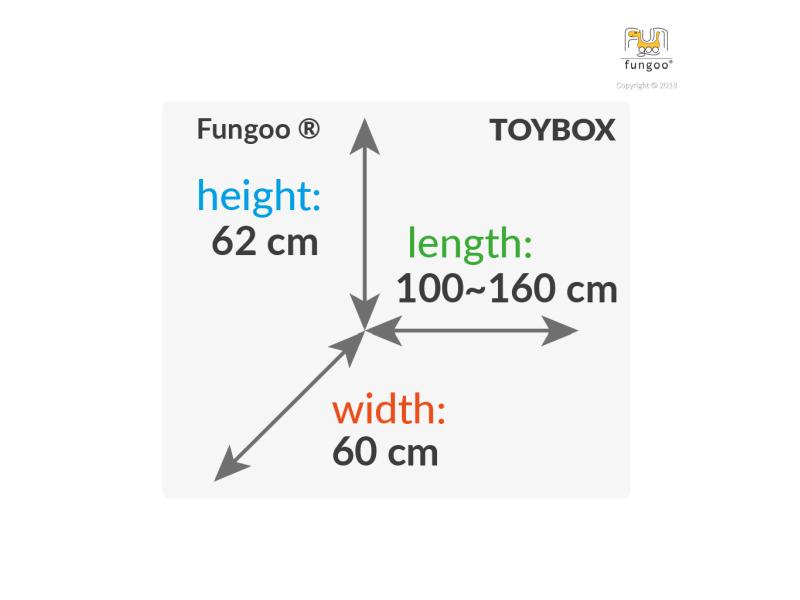FUNGOO MODULE TOYBOX (große Spielzeugbox) / NADELHOLZ teak impr.