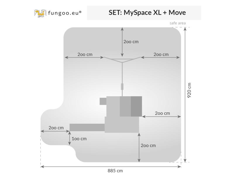 FUNGOO My SPACE XL Move+ / NADELHOLZ teak impr.